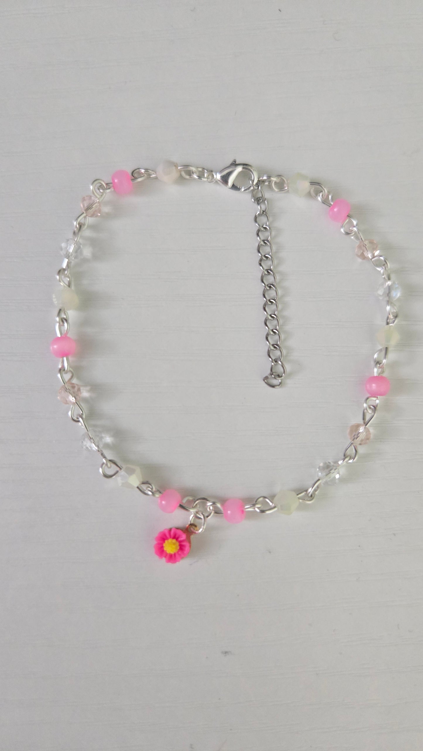 Pink Daisy Bracelet