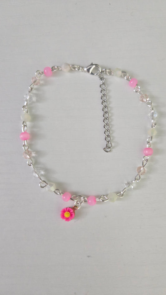 Pink Daisy Bracelet