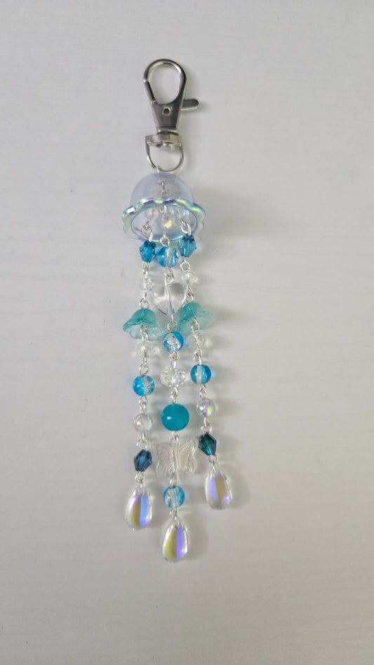 Blue Jellyfish Keychain
