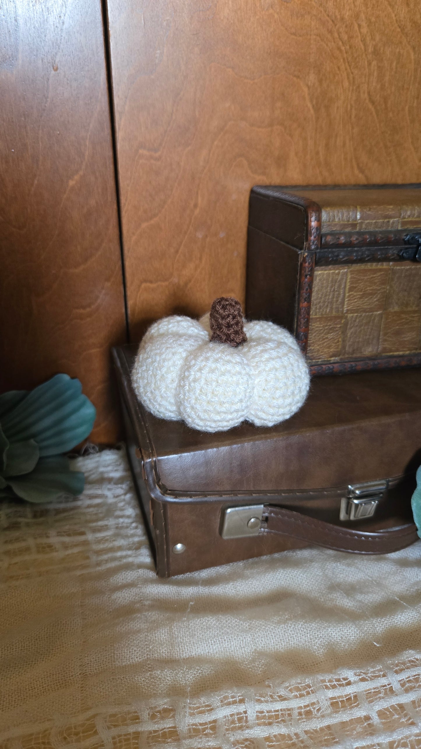 Made To Order Ivory Crochet Pumpkin