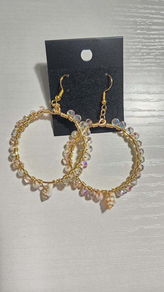 Aphrodite's Love Split Wire-wrapped Earrings