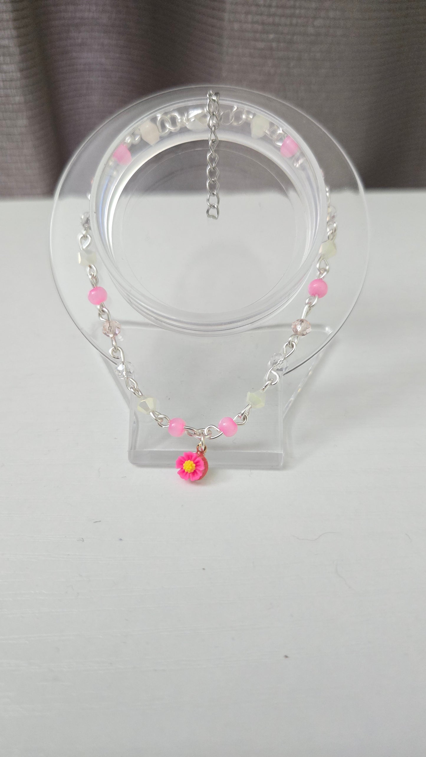 Pink Daisy Bracelet