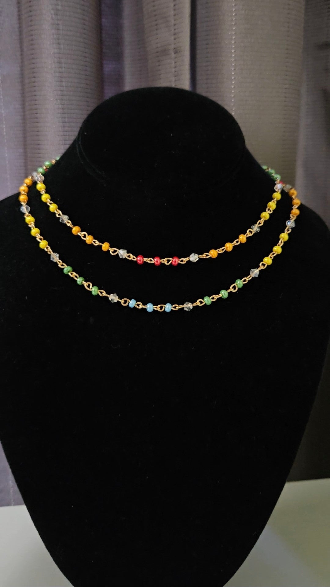 Rainbow Layered Necklace