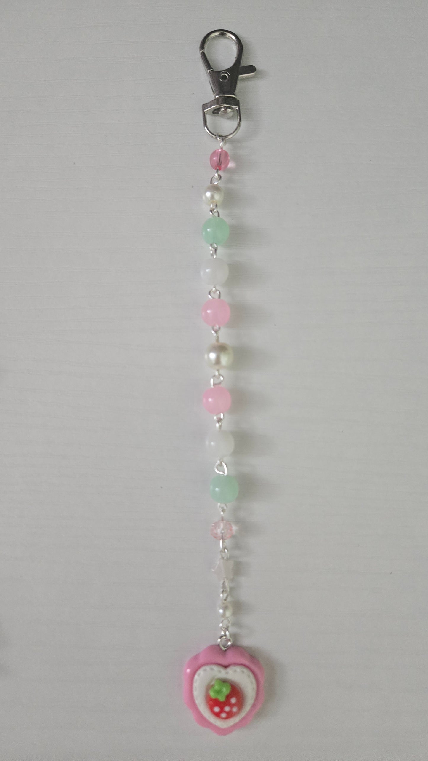 Strawberry Heart Keychain