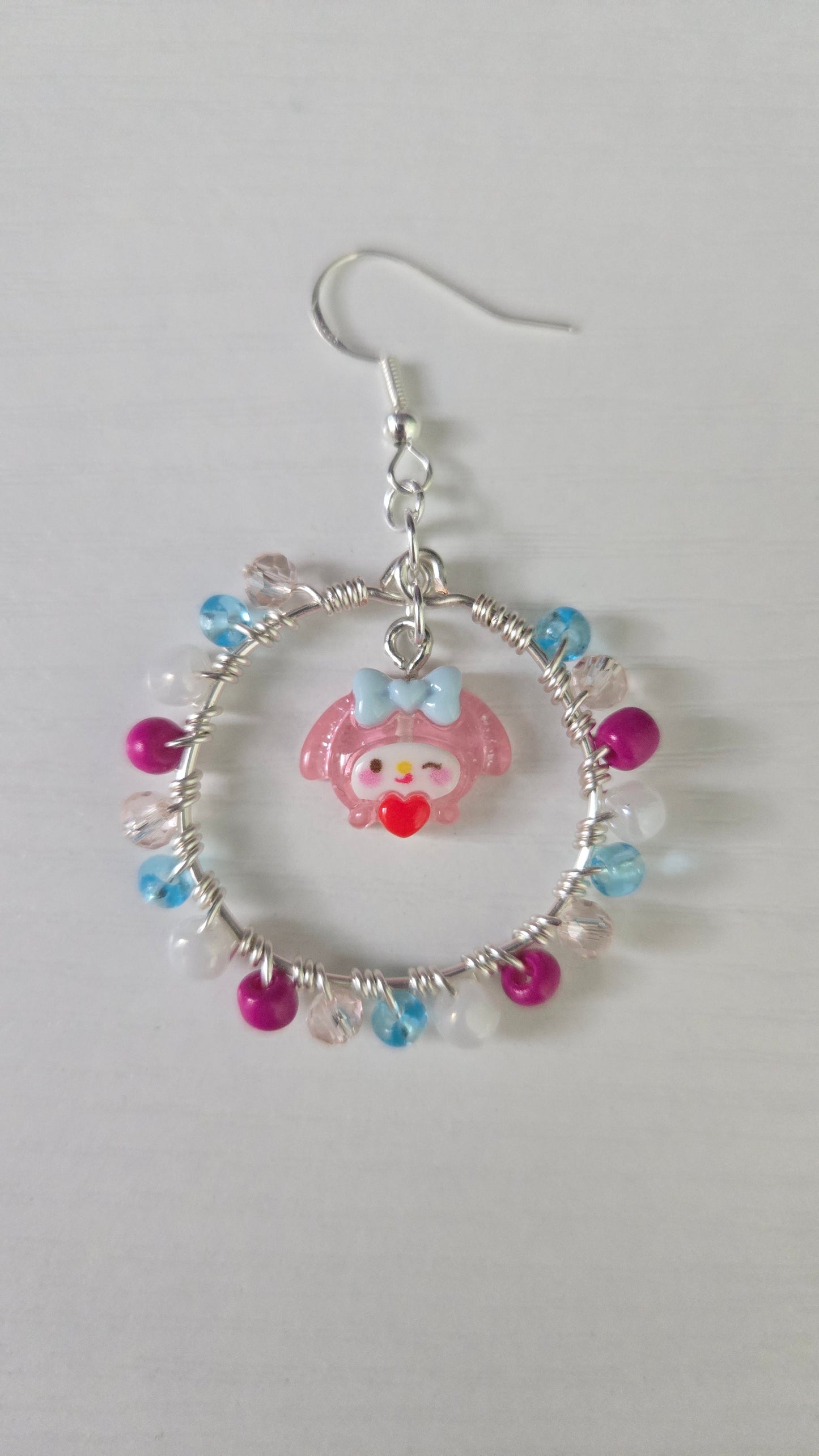 My Melody Heart Small Wire-wrapped Earrings
