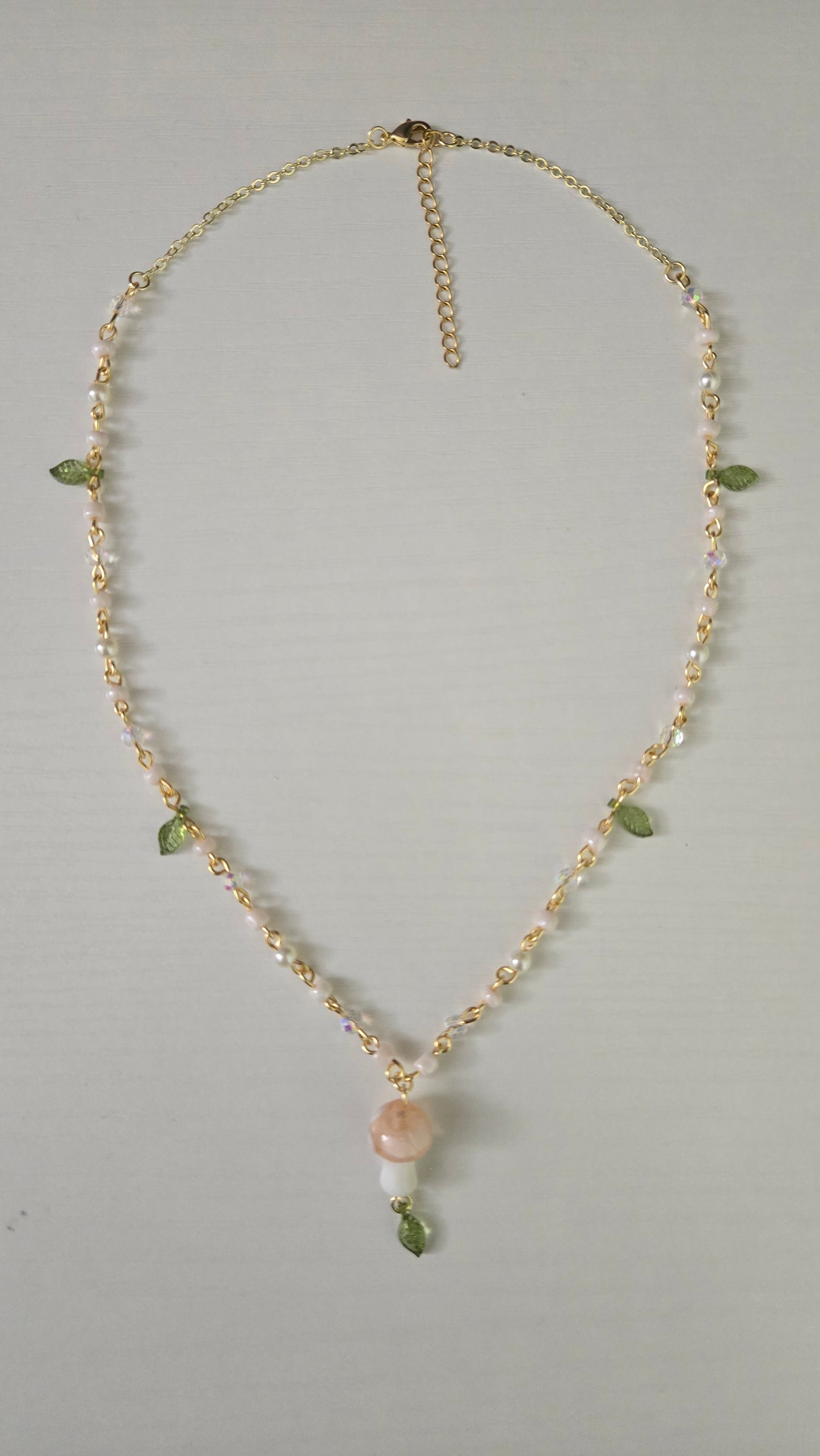 Pink Mushroom Simple Necklace