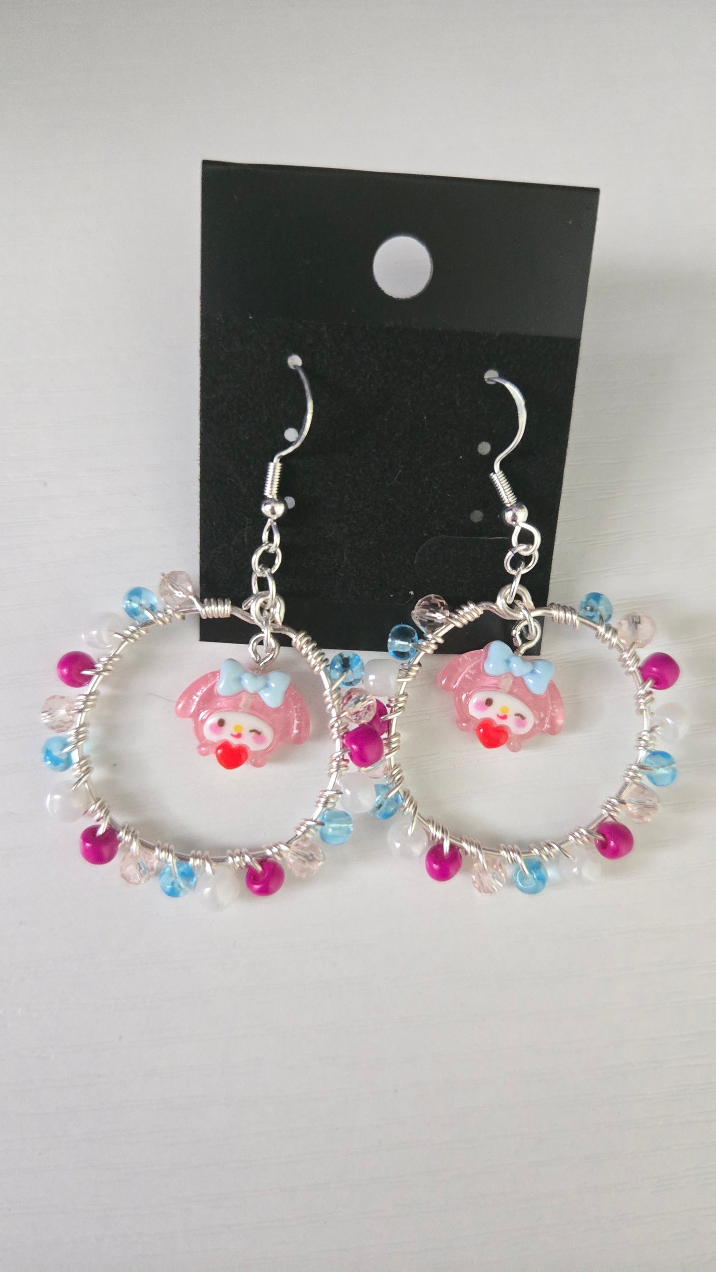 My Melody Heart Small Wire-wrapped Earrings