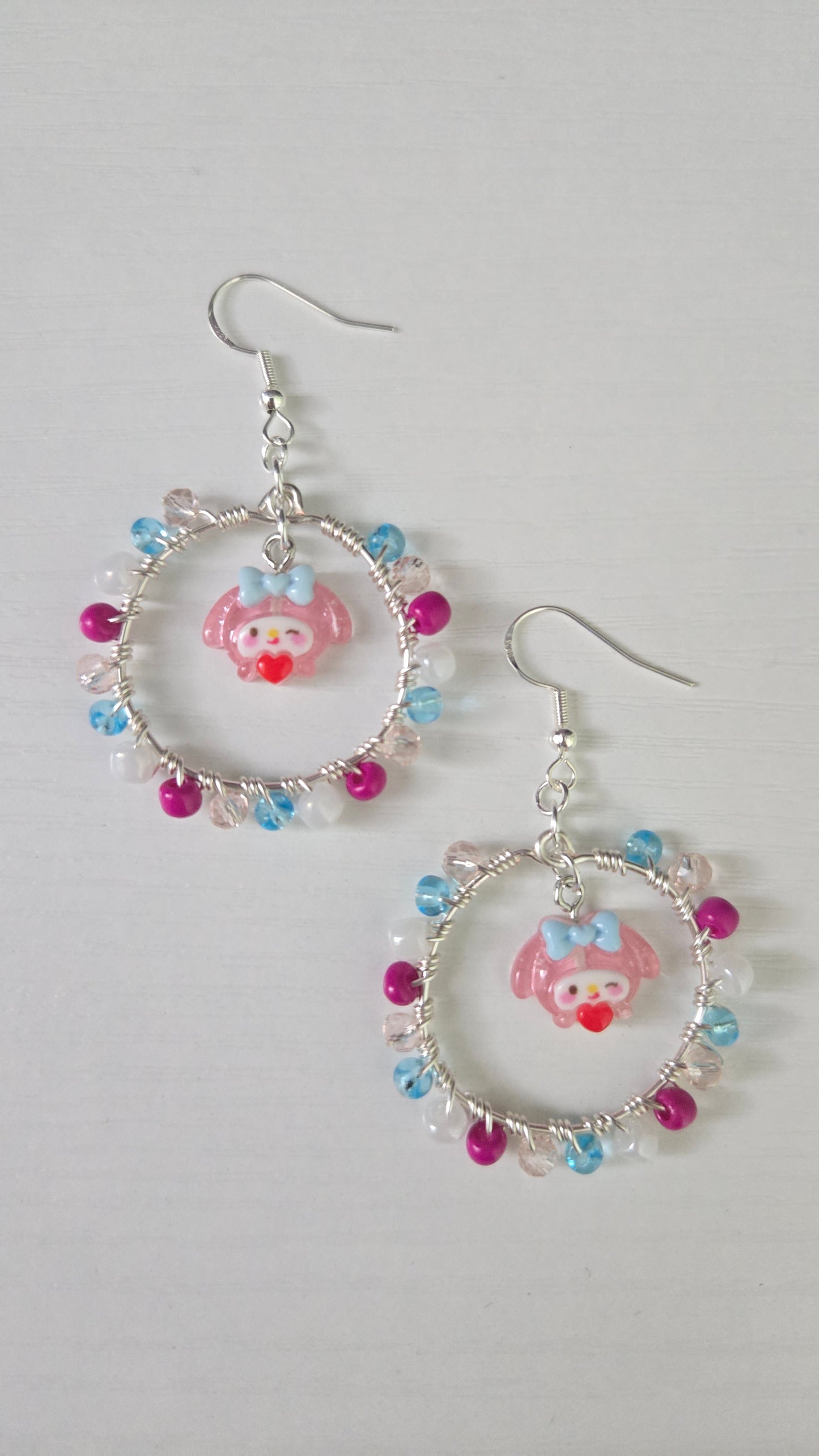 My Melody Heart Small Wire-wrapped Earrings