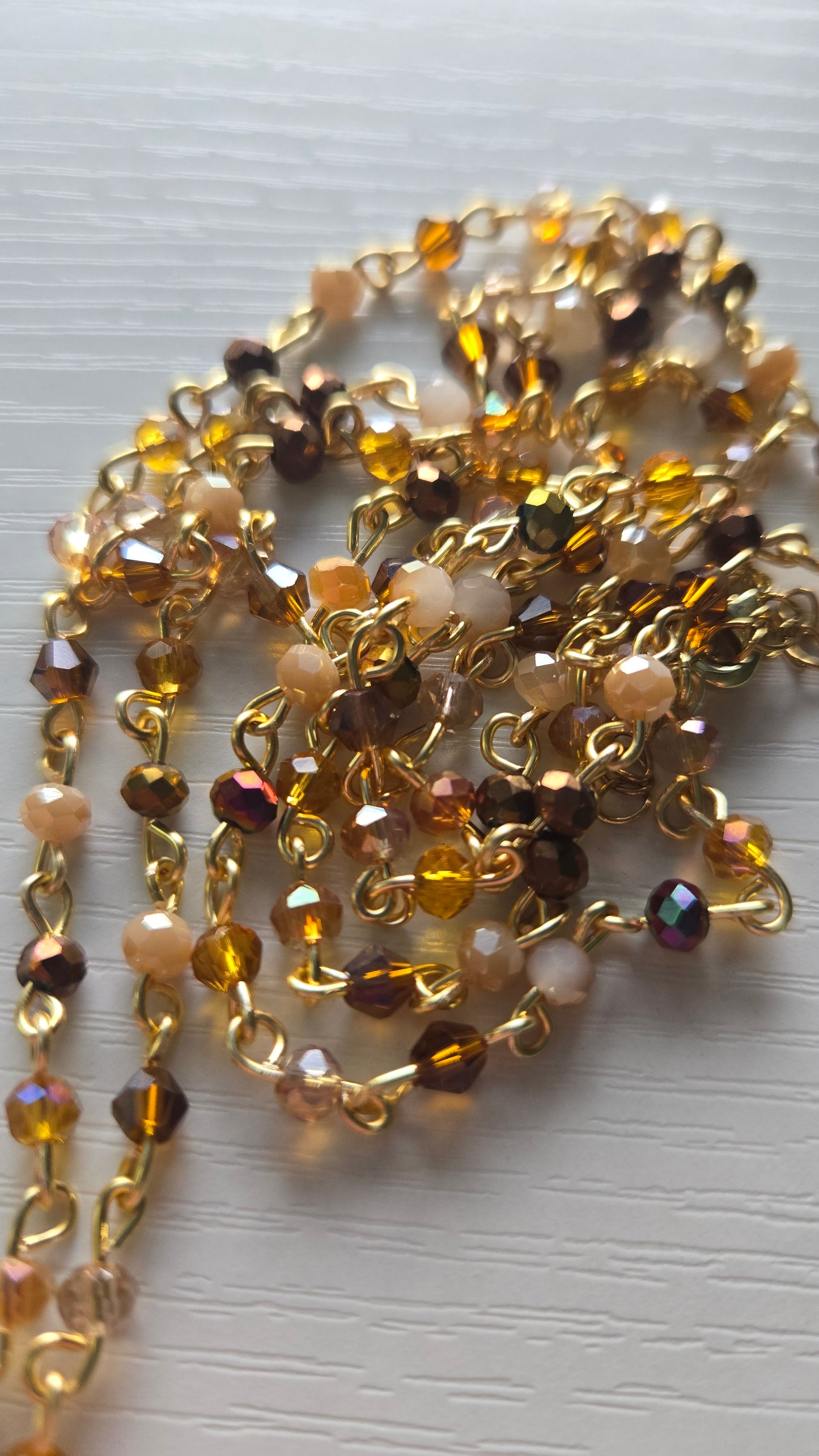 Double Layered Brown/Gold Dainty Necklace