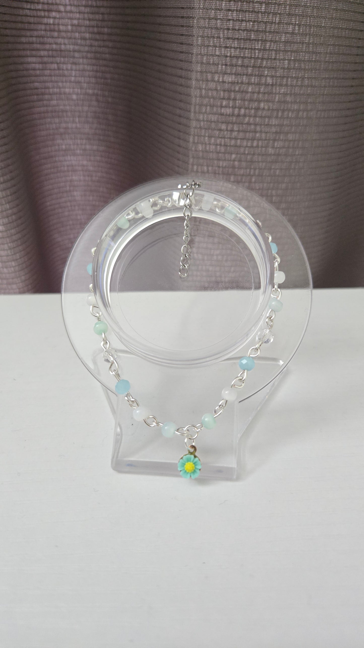 Aqua Daisy Bracelet