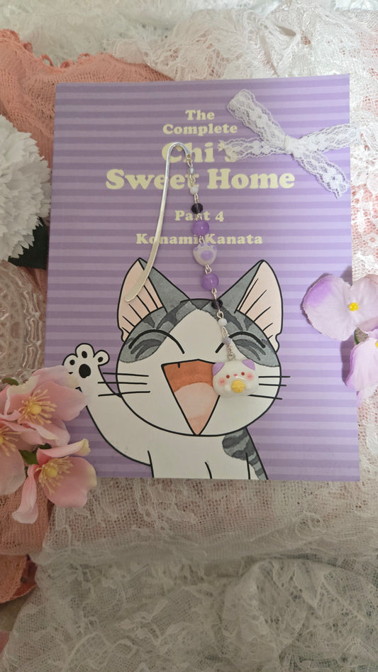 Purple Cat Silver Bookmark