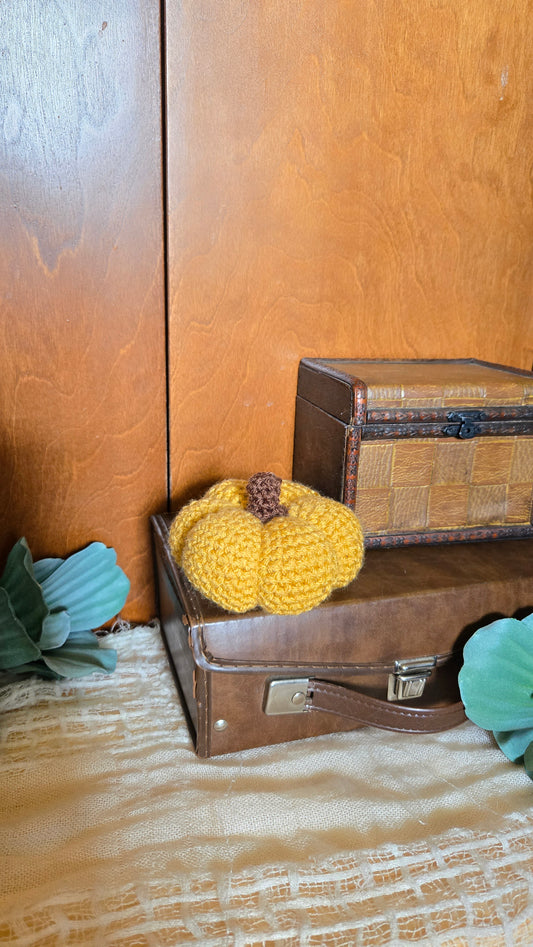 Made To Order Yellow Crochet Pumpkin