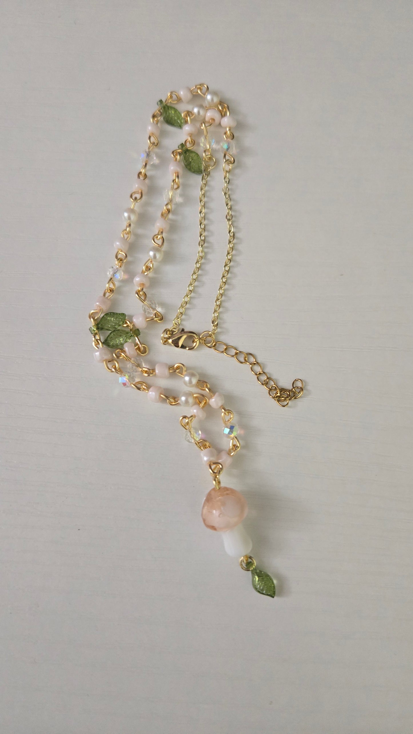 Pink Mushroom Simple Necklace