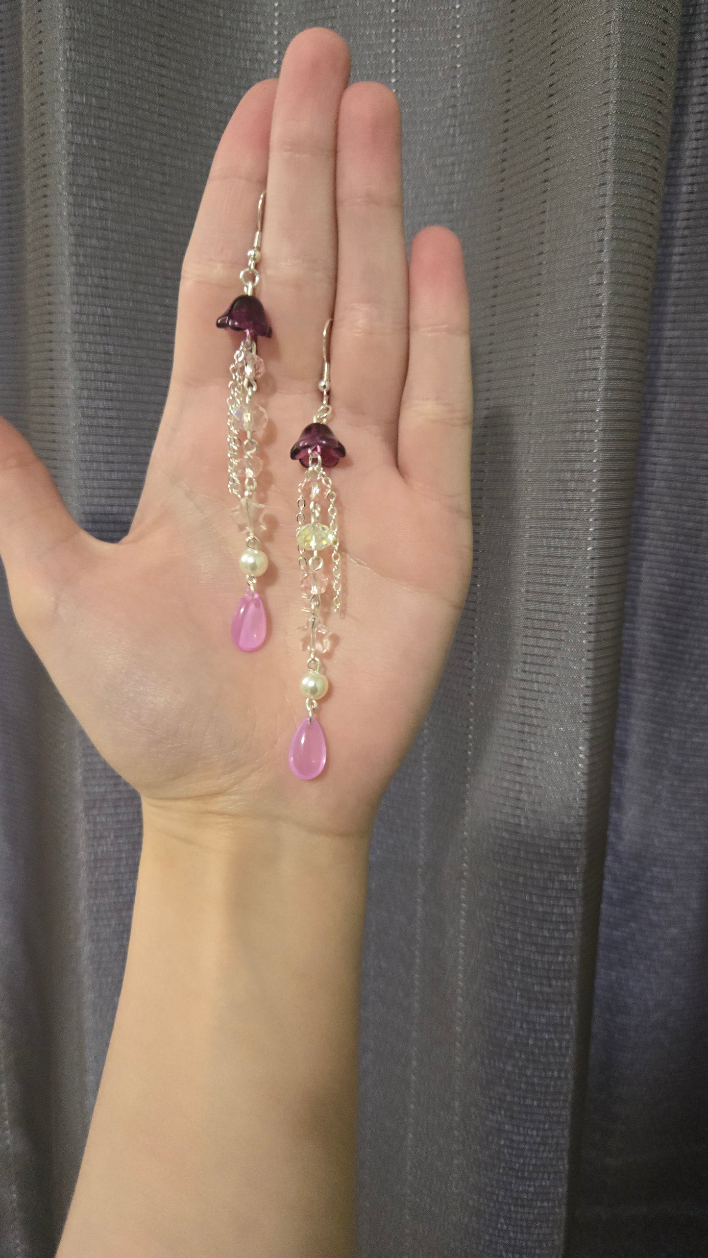 Pink Plum Mini Jellyfish Earrings