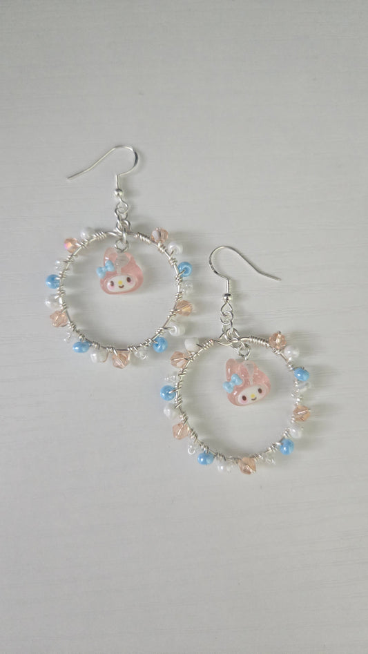 My Melody Small Wire-wrapped Earrings