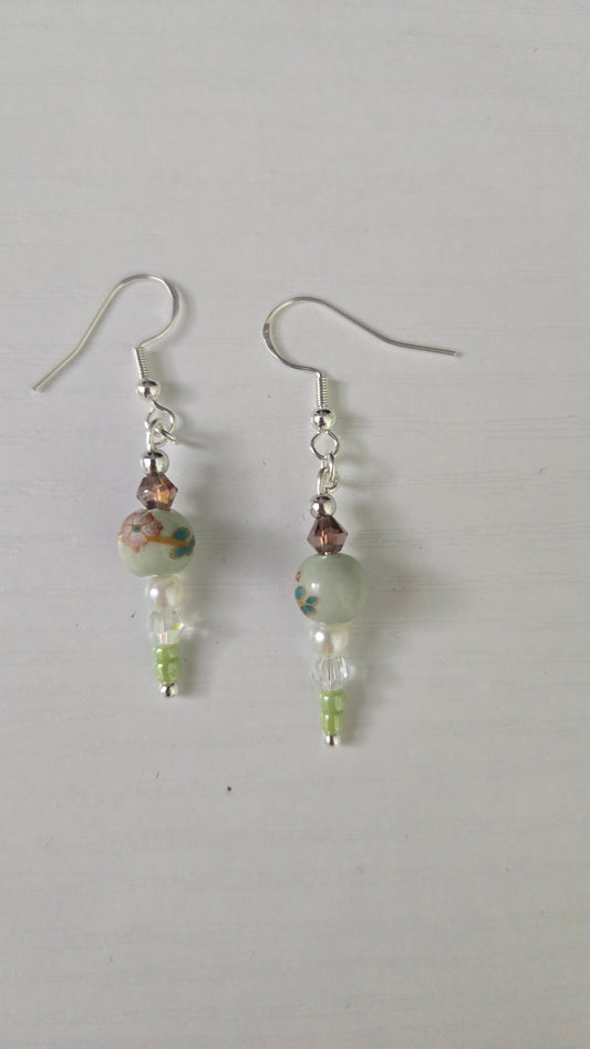 Small Colorful Ceramic Simple Earrings
