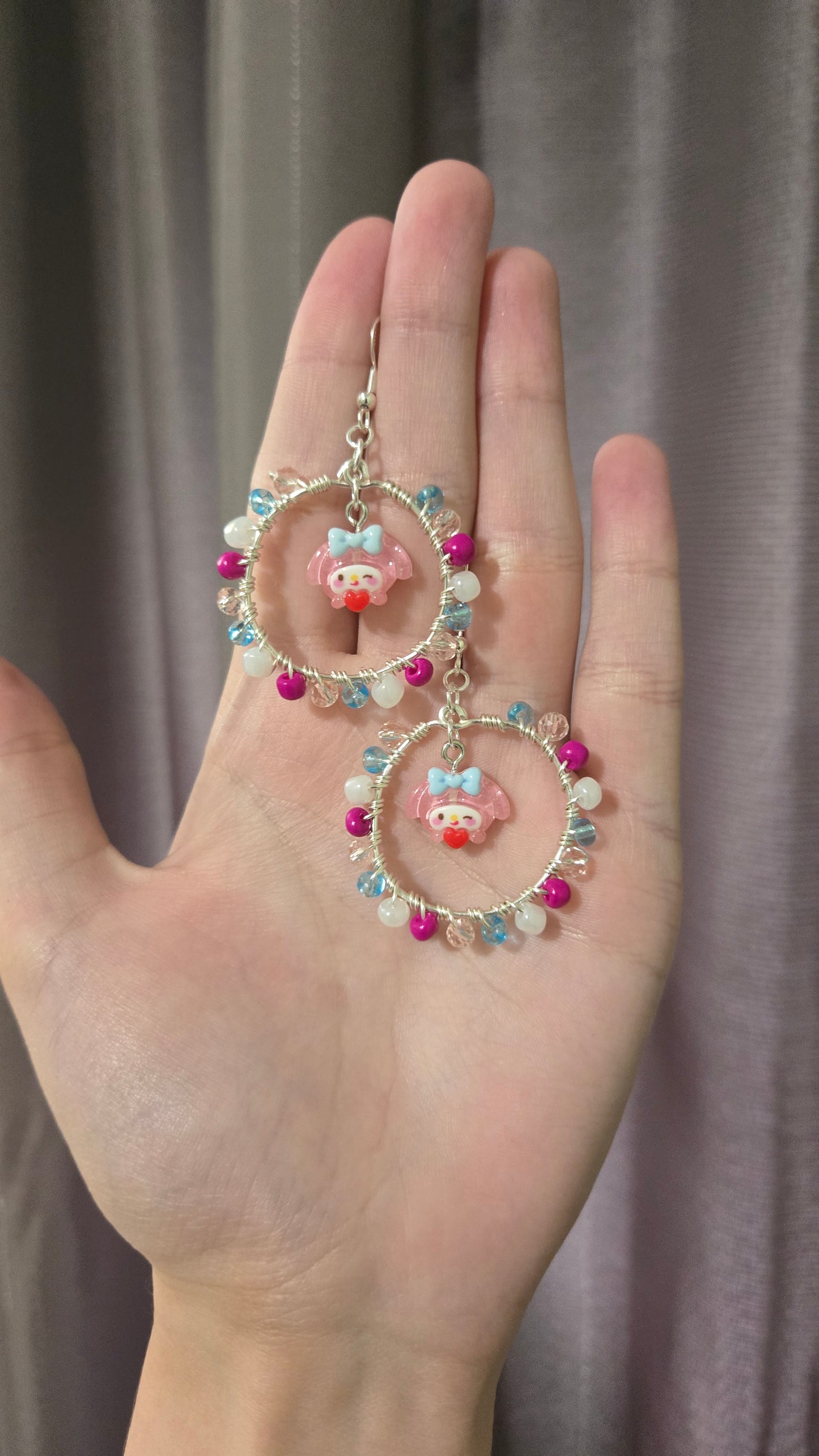 My Melody Heart Small Wire-wrapped Earrings