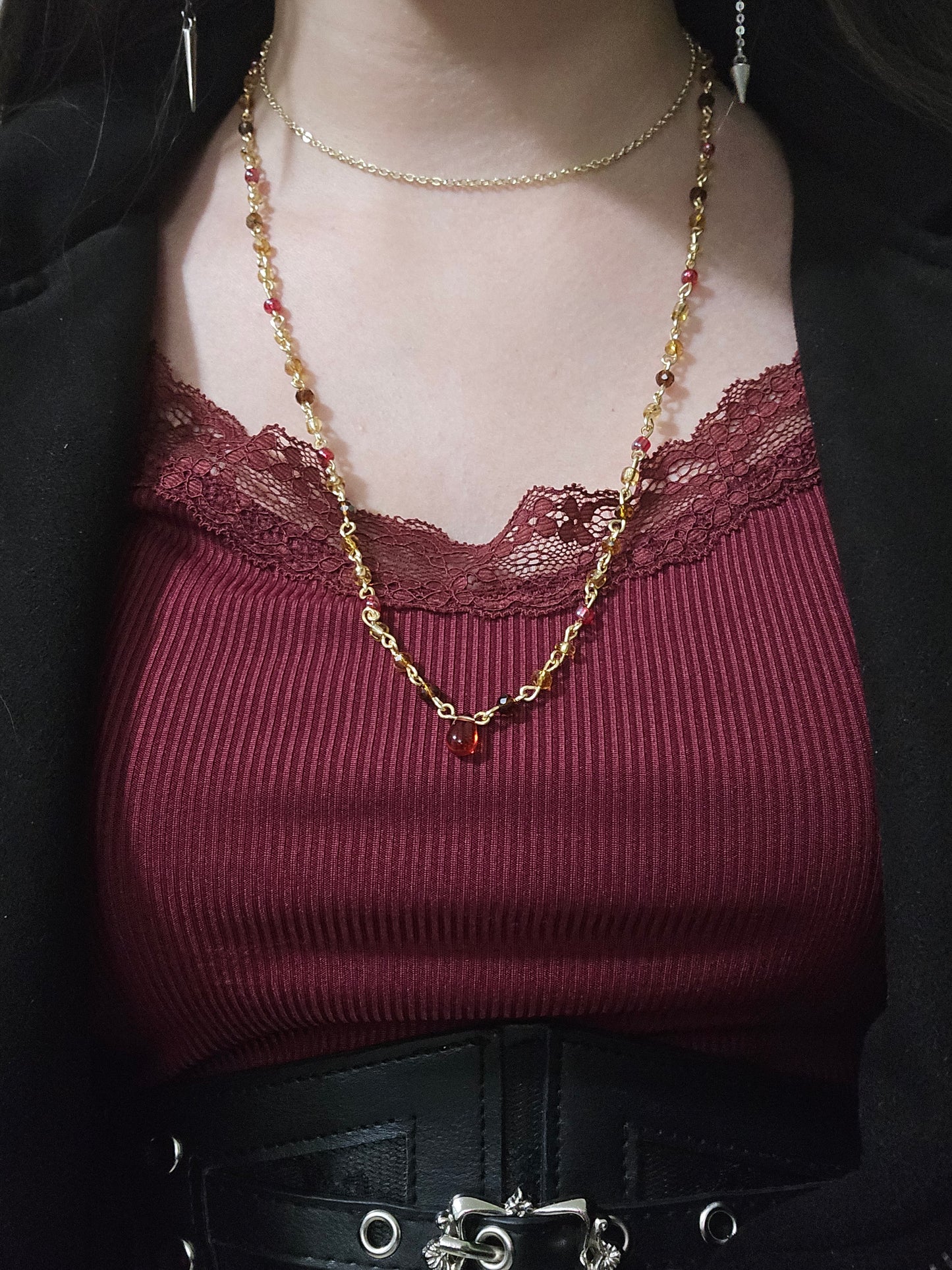 Golden Freddy Inspired Necklace