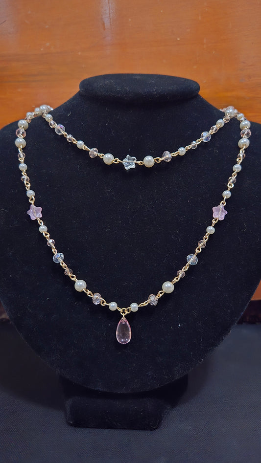 Pink Starstruck Layered Necklace